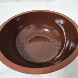 Henry Watson Pottery Suffolk Kitchen Bowl Vintage English Terracotta Mixing Bowl